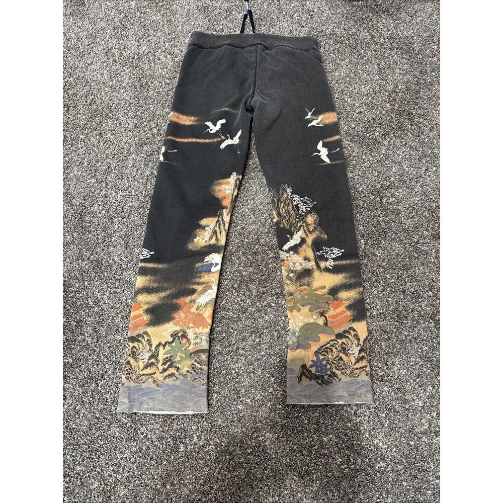 Paparazzi Women's Sweatpants 100% Cotton Crane Scenic Asian Themed Size XS Low - Picture 8 of 11